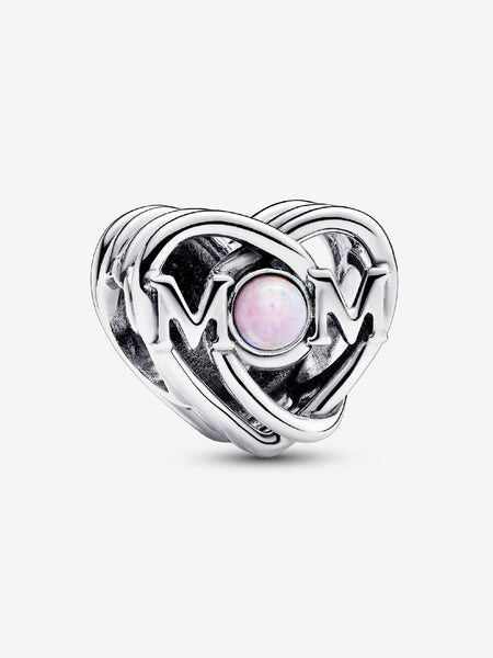 Pandora Openwork Mom & Heart Charm