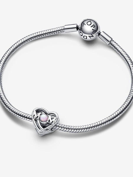 Pandora Openwork Mom & Heart Charm