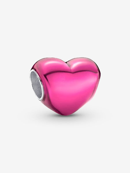 Pandora Metallic Pink Heart Charm