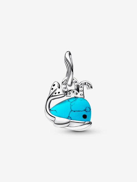 Pandora Turquoise-colored Whale Dangle Charm