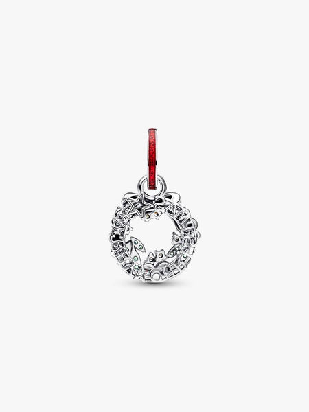 Pandora Holiday Wreath Double Dangle Charm