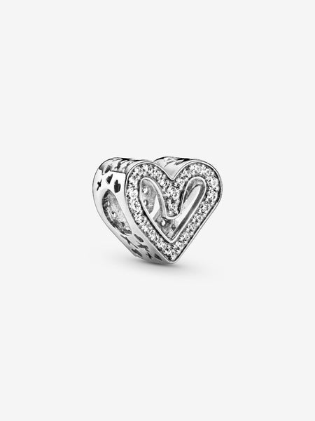 Pandora Sparkling Freehand Heart Charm