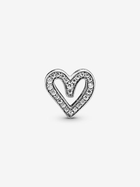 Pandora Sparkling Freehand Heart Charm