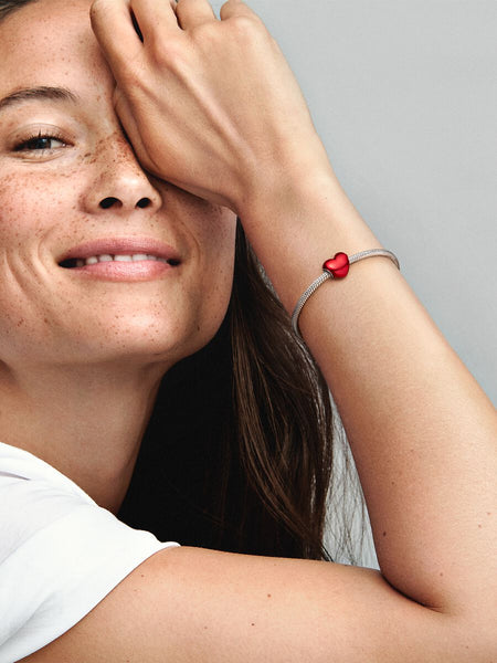 Pandora Metallic Red Heart Charm