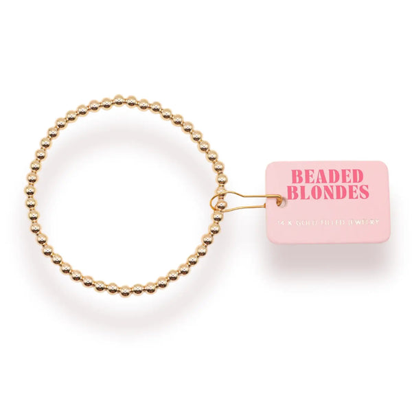 4mm Gold Beaded Bracelet