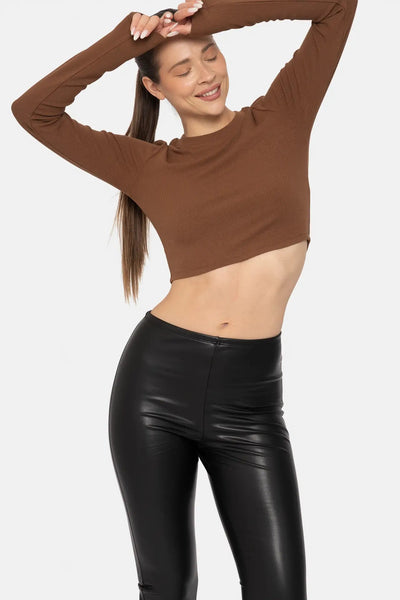 Micro-Ribbed Cropped Top
