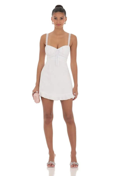 Lace Strap Open Back Dress