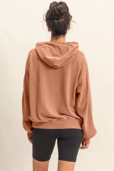 Mineral Washed Seam Detail Hoodie