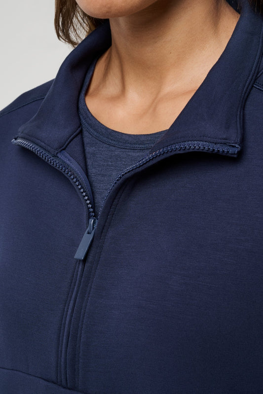 close up of zipper of sweatshirt