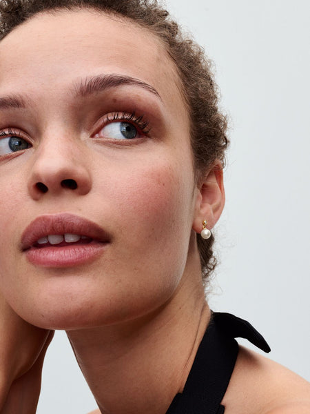 Pandora Treated Freshwater Cultured Pearl & Stone Drop Earrings