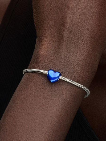 Pandora Metallic Blue Heart Charm
