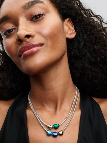 Pandora Metallic Green Heart Charm