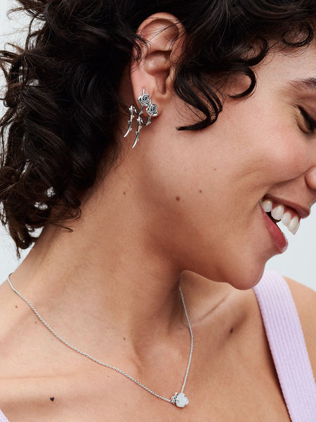 Pandora White Rose in Bloom Collier Necklace