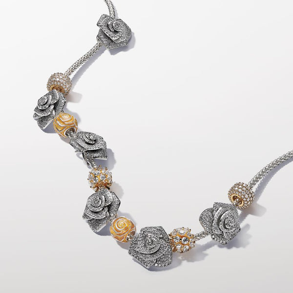 Pandora Yellow Rose in Bloom Charm