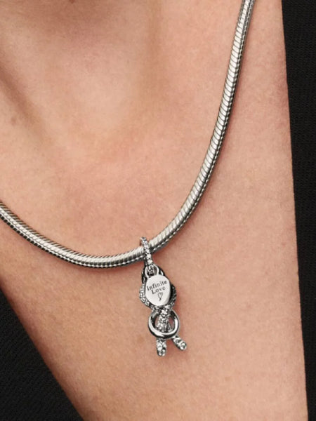 Pandora Pavé Infinity Knot Dangle Charm