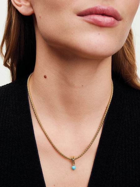 Pandora Turquoise Blue Eternity Circle Dangle Charm