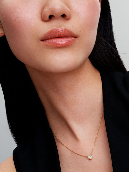 Pandora Round Pavé Halo Pendant Necklace