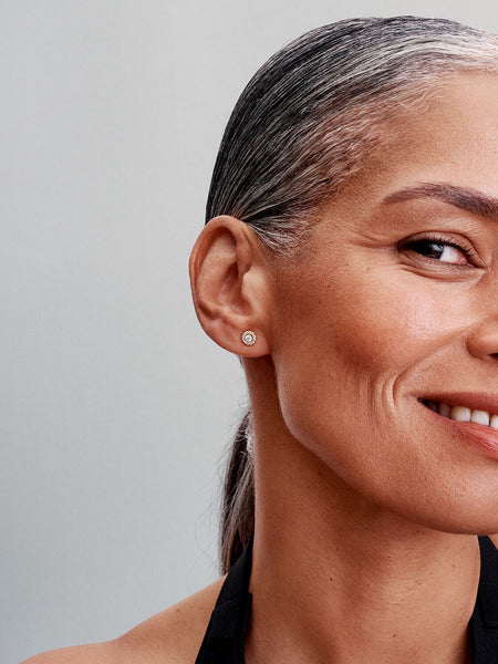 Pandora Round Pavé Halo Stud Earrings