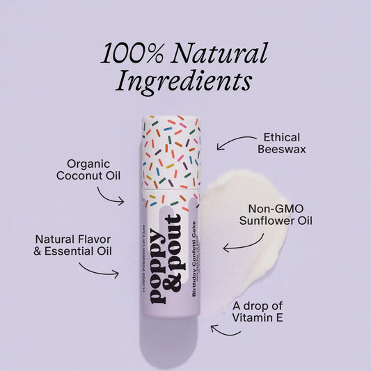 Lip Balm, Birthday Confetti Cake, Purple