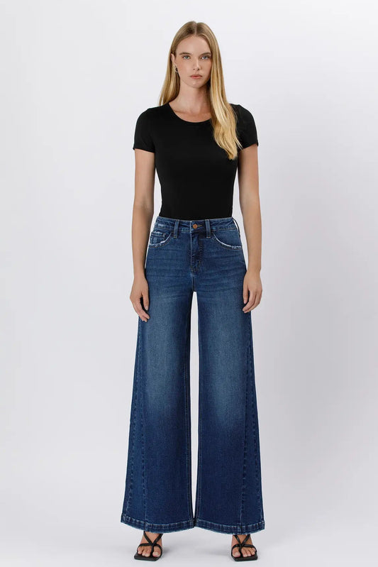 woman in tee and jeans