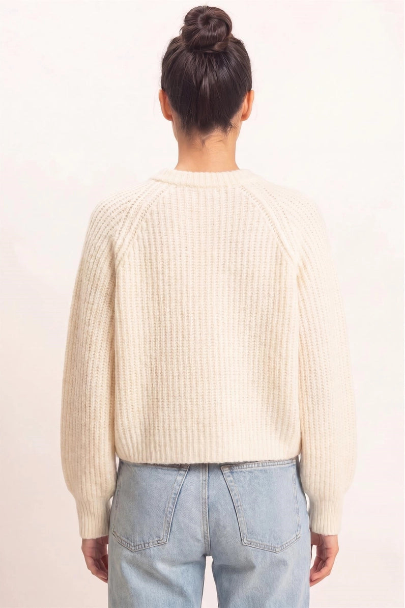 woman in cardi