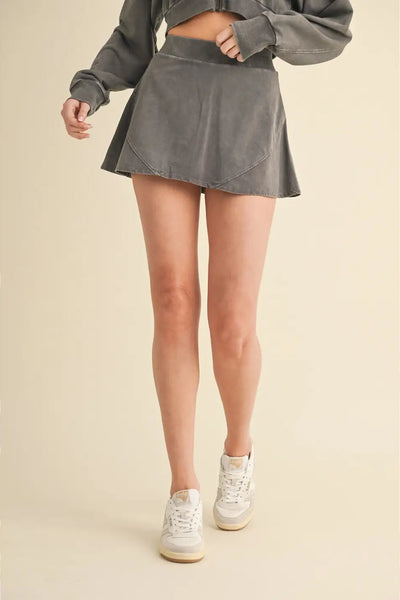 Mineral Wash Mini Skort