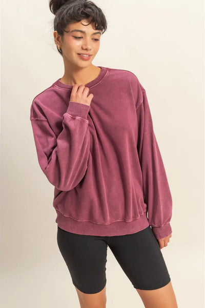 Oversized Mineral Washed Sweatshirt