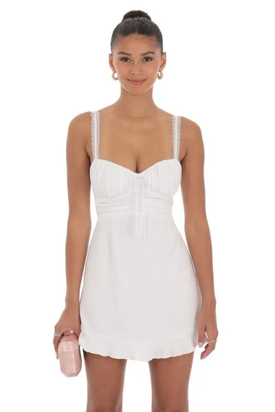 Lace Strap Open Back Dress