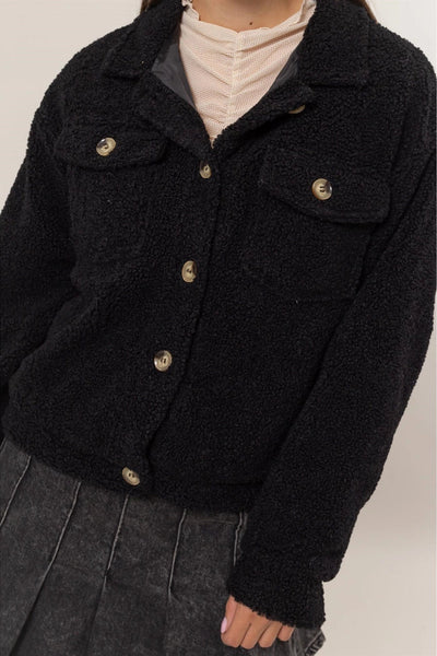 Sherpa Button-Front Jacket