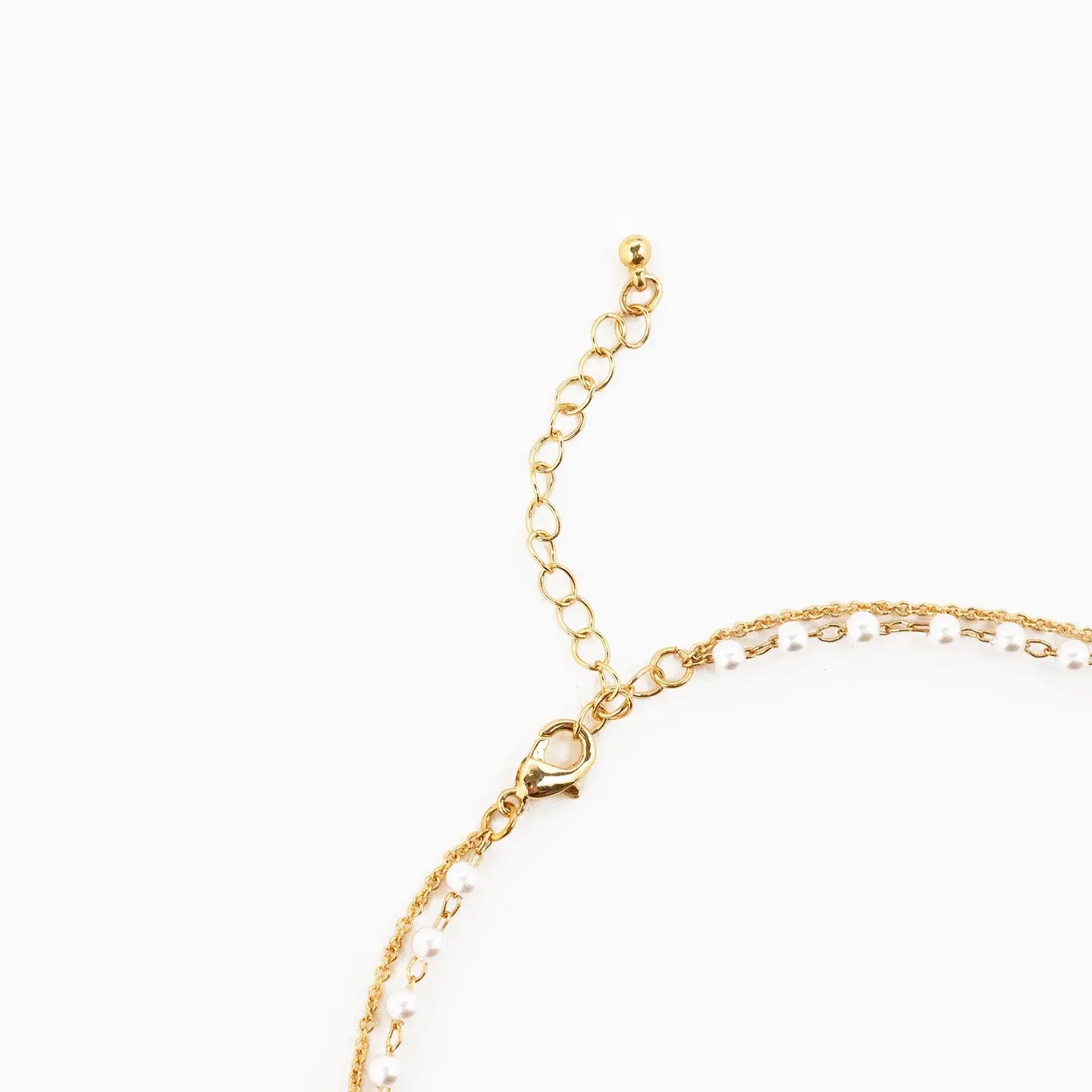 Clasp for necklace on white background