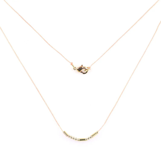 Morse Code Necklace - Gold - Bff