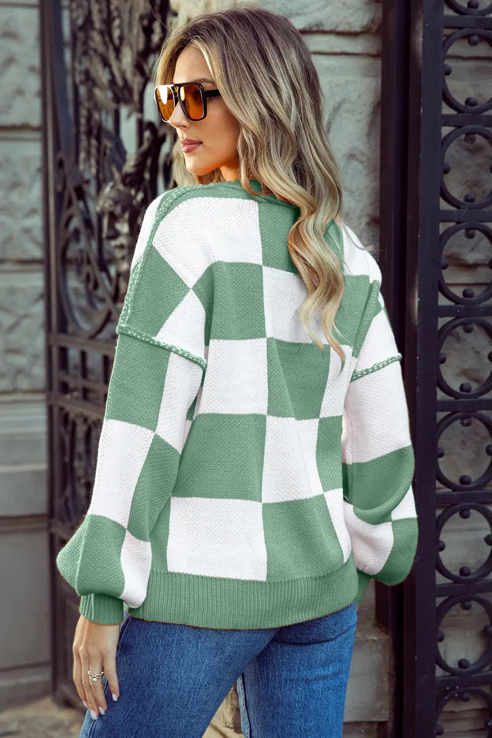 Hazel Check Sweater