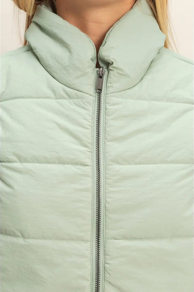 Zip-Front Puffer Vest