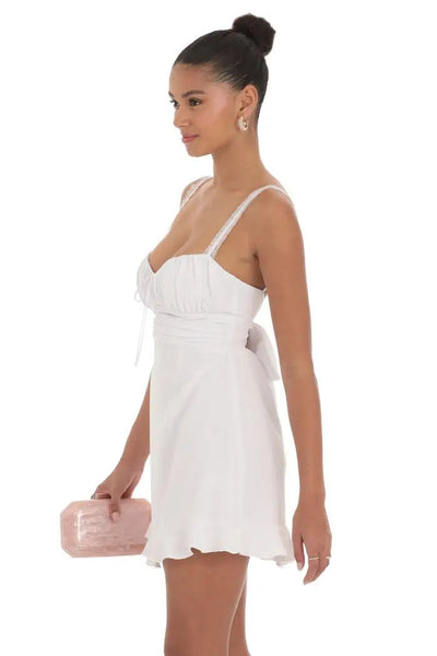 Lace Strap Open Back Dress