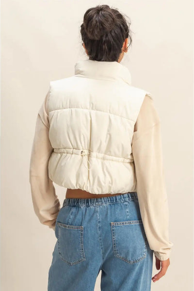 Cropped Puffer Vest