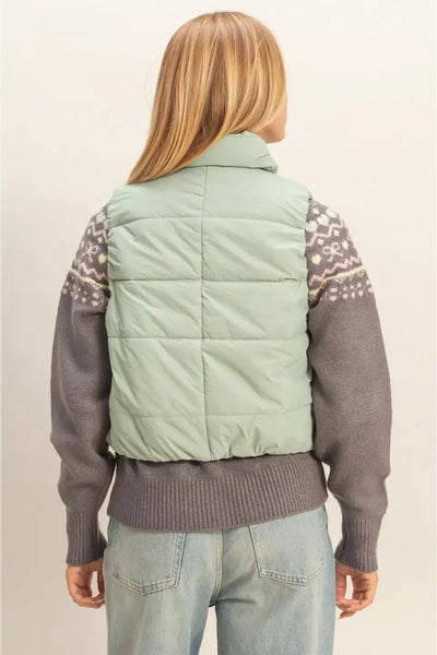 Zip-Front Puffer Vest