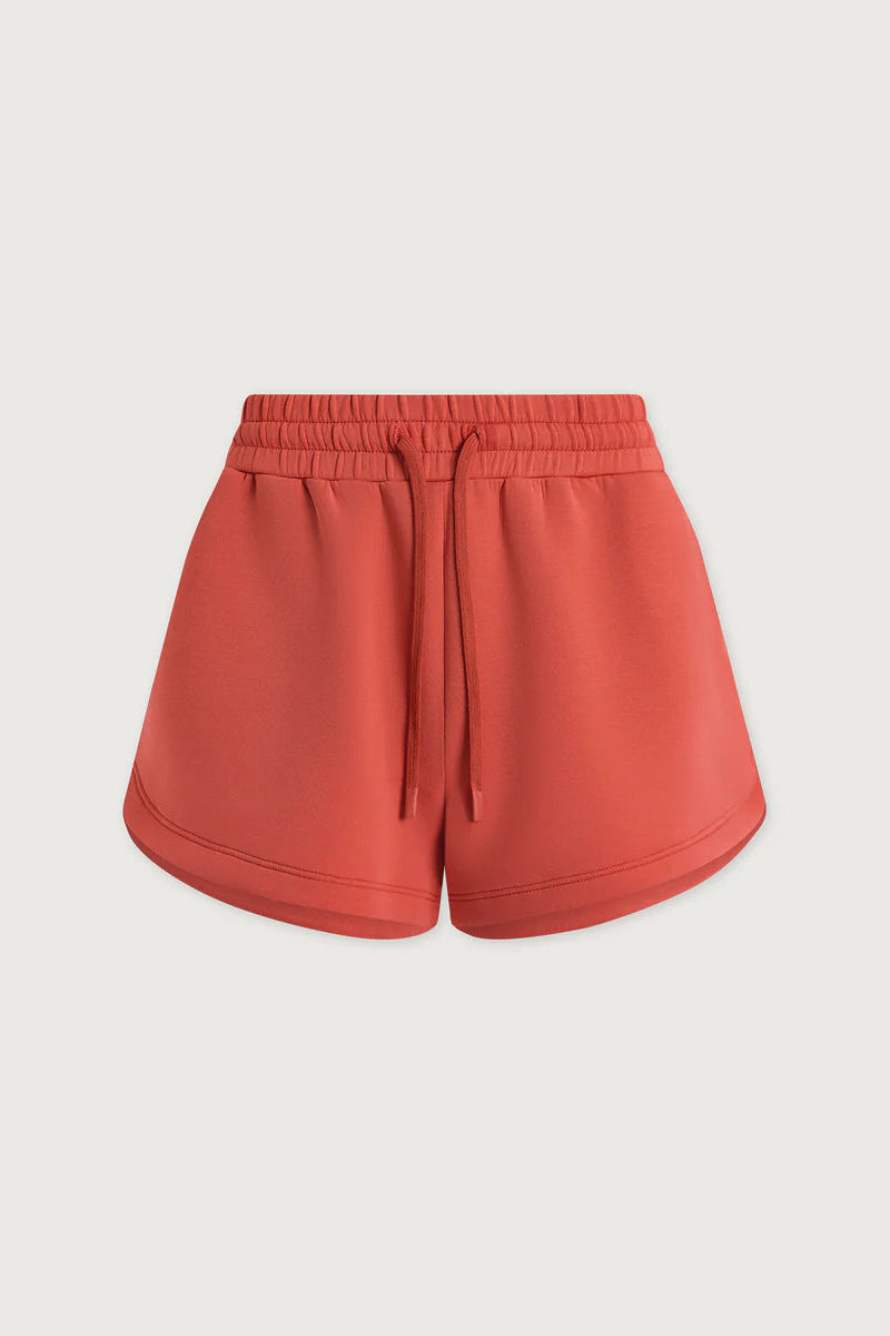 red shorts on white background