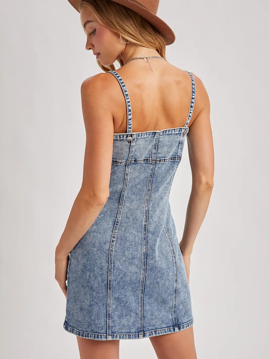 Denim Button Down Mini Dress