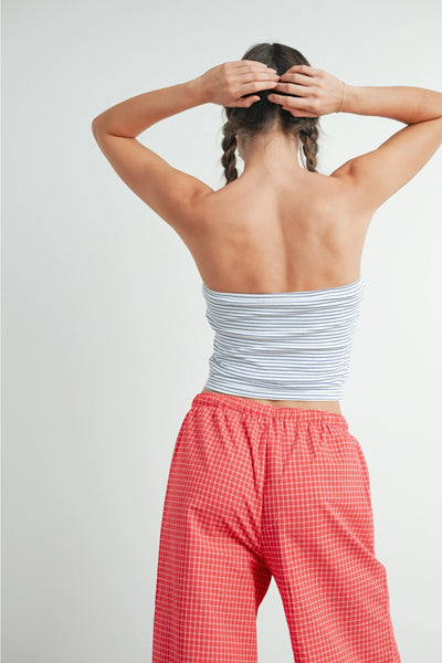 Cherry Striped Tube Top