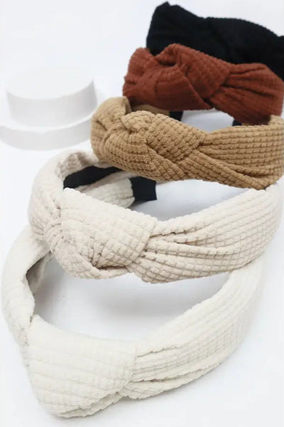 Waffle Texture Knotted Headband