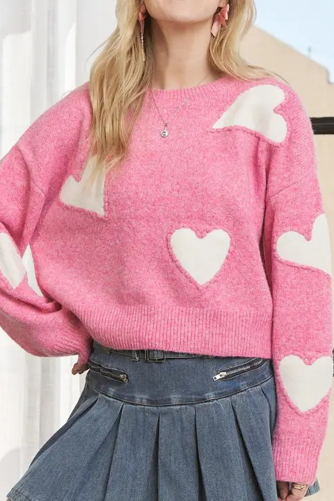 Hearts Knit Sweater