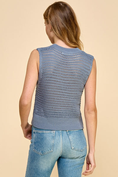 Crew Neck Crochet Tank