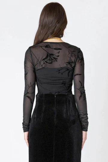 Burnout Patterned Bodysuit