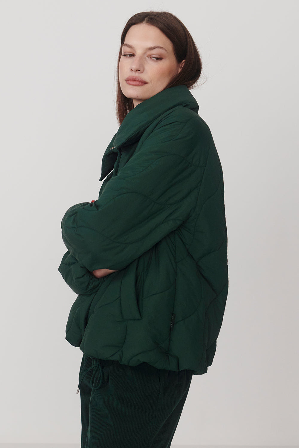 woman wearing coat