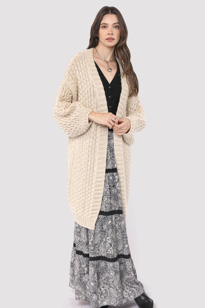 Iggy Hand Knit Chunky Long Cardigan