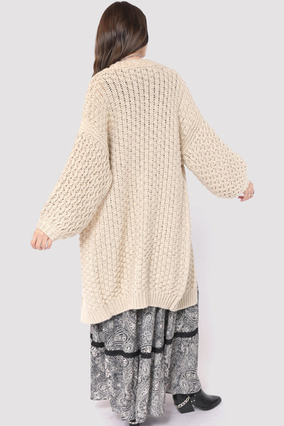 Iggy Hand Knit Chunky Long Cardigan