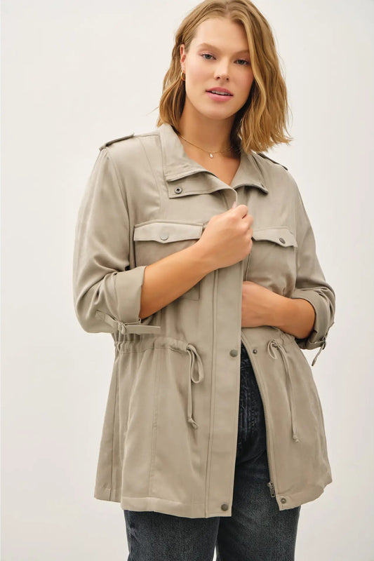 Cargo Utility Jacket-Plus Size