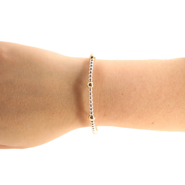 Olive Bracelet in Silver with Gold