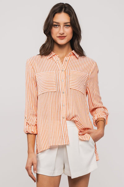 Breeze Stripe Button Up
