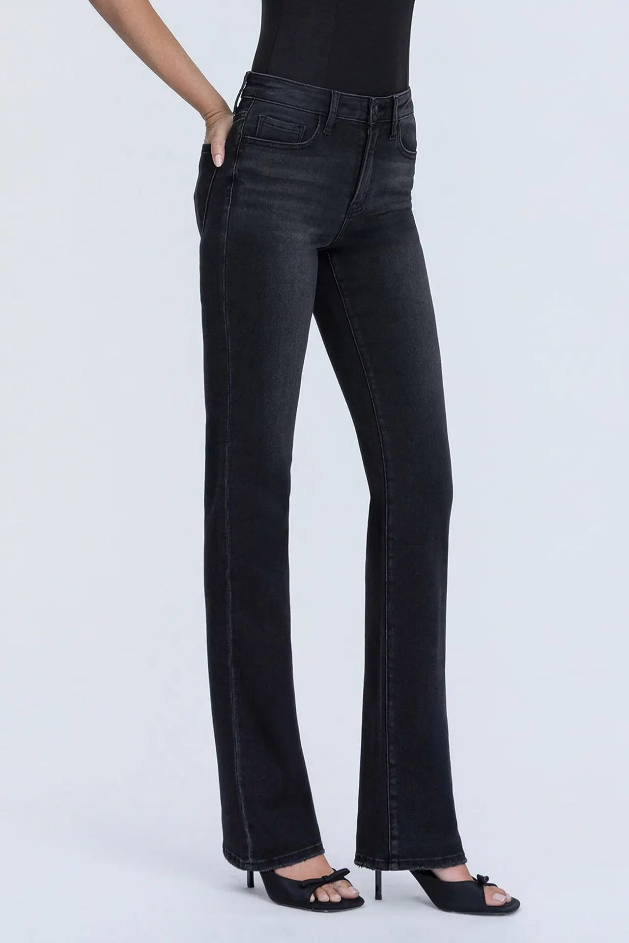 High Rise Full Length Bootcut Jeans